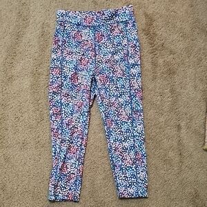 POP Fit Leggings - Blue and Pink Pattern